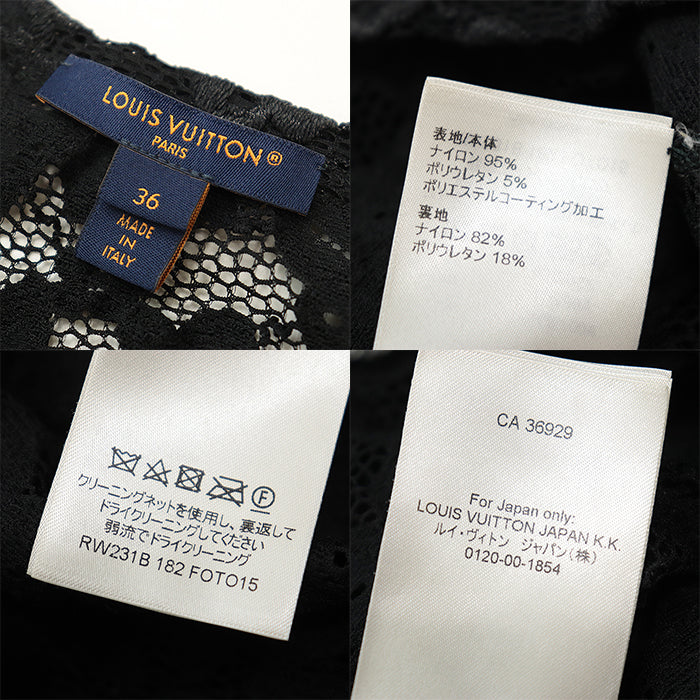 LOUIS VUITTON Cut Outer material: Polyester coating [Outer material] 95% nylon, 5% polyurethane [Lining] 82% nylon, 18% polyurethane black Women 36 Used Authentic