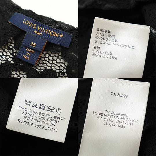 LOUIS VUITTON Cut Outer material: Polyester coating [Outer material] 95% nylon, 5% polyurethane [Lining] 82% nylon, 18% polyurethane black Women 36 Used Authentic