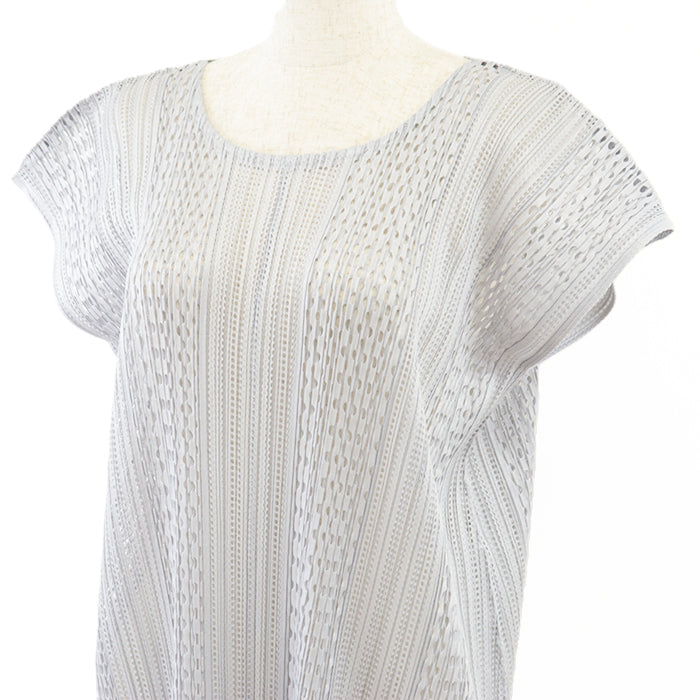 PLEATS PLEASE Cut [Outer material] 100% polyester Light gray PP71-JT593 Women 3 Used Authentic
