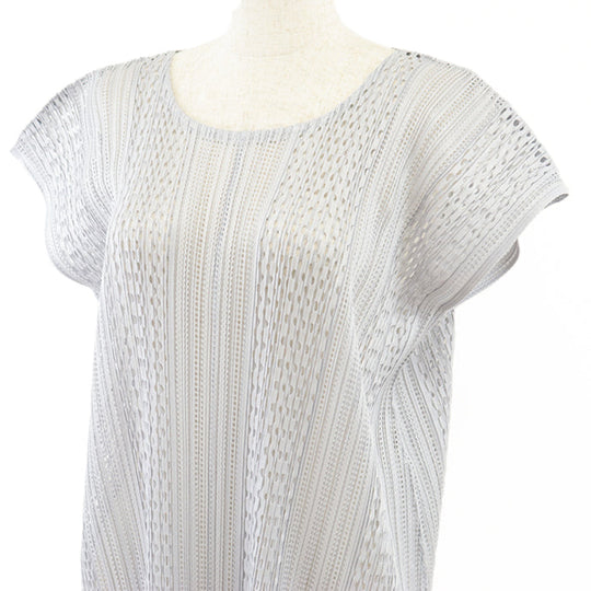 PLEATS PLEASE Cut [Outer material] 100% polyester Light gray PP71-JT593 Women 3 Used Authentic
