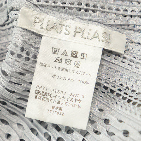 PLEATS PLEASE Cut [Outer material] 100% polyester Light gray PP71-JT593 Women 3 Used Authentic