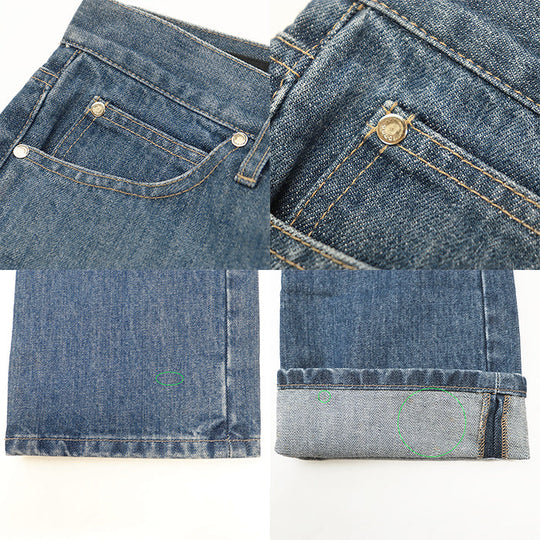 GUCCI Pants cotton 100% Indigo Women 40 Used Authentic