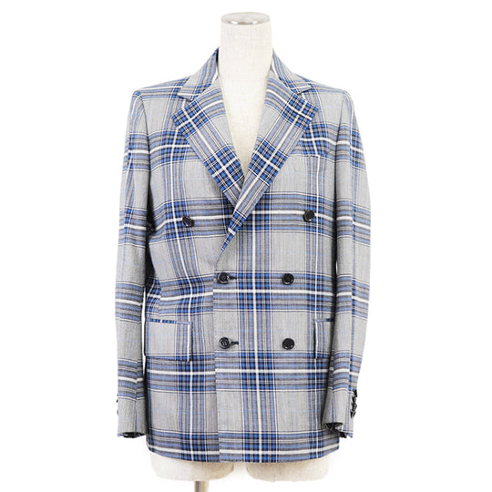 Drawer Other outerwear [Outer material] 100% wool [Lining] 100% silk Gray, Blue 6522-299-0538 Women 36 Used Authentic
