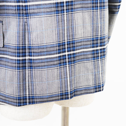 Drawer Other outerwear [Outer material] 100% wool [Lining] 100% silk Gray, Blue 6522-299-0538 Women 36 Used Authentic