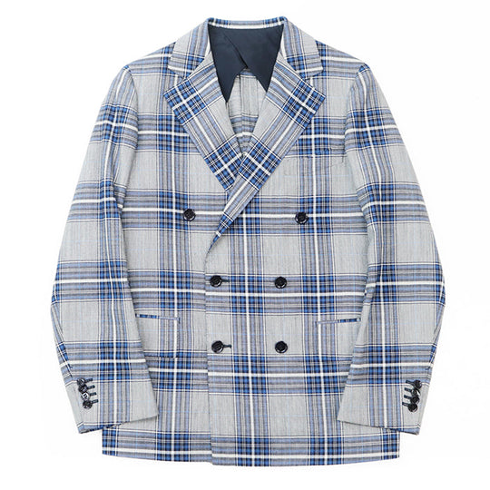 Drawer Other outerwear [Outer material] 100% wool [Lining] 100% silk Gray, Blue 6522-299-0538 Women 36 Used Authentic