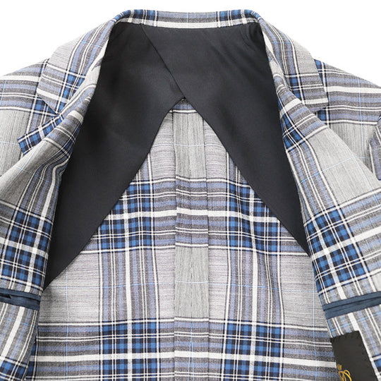 Drawer Other outerwear [Outer material] 100% wool [Lining] 100% silk Gray, Blue 6522-299-0538 Women 36 Used Authentic