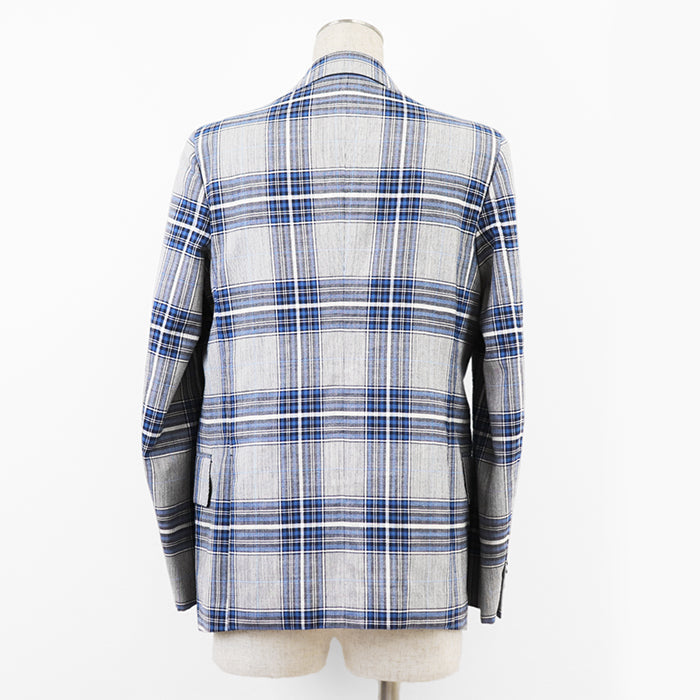 Drawer Other outerwear [Outer material] 100% wool [Lining] 100% silk Gray, Blue 6522-299-0538 Women 36 Used Authentic