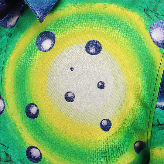 DIOR HOMME Long sleeve shirt [Outer material] 79% silk, 21% polyester Blue green 013C502A5195 mens Used Authentic