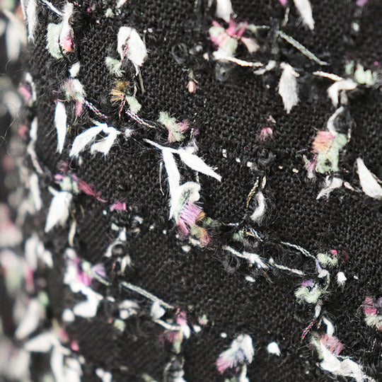 CHANEL skirt Outer material: 3% polyester [Outer material] 33% wool, 22% cotton [Lining] 100% silk Black, Multicolor P29310 Women 42 Used Authentic