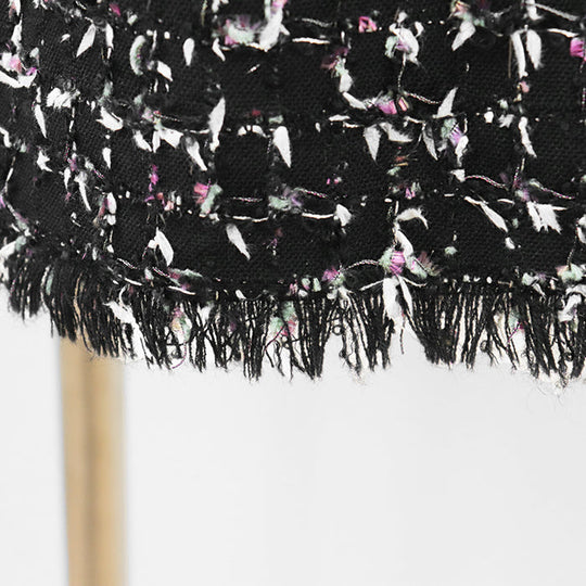 CHANEL skirt Outer material: 3% polyester [Outer material] 33% wool, 22% cotton [Lining] 100% silk Black, Multicolor P29310 Women 42 Used Authentic