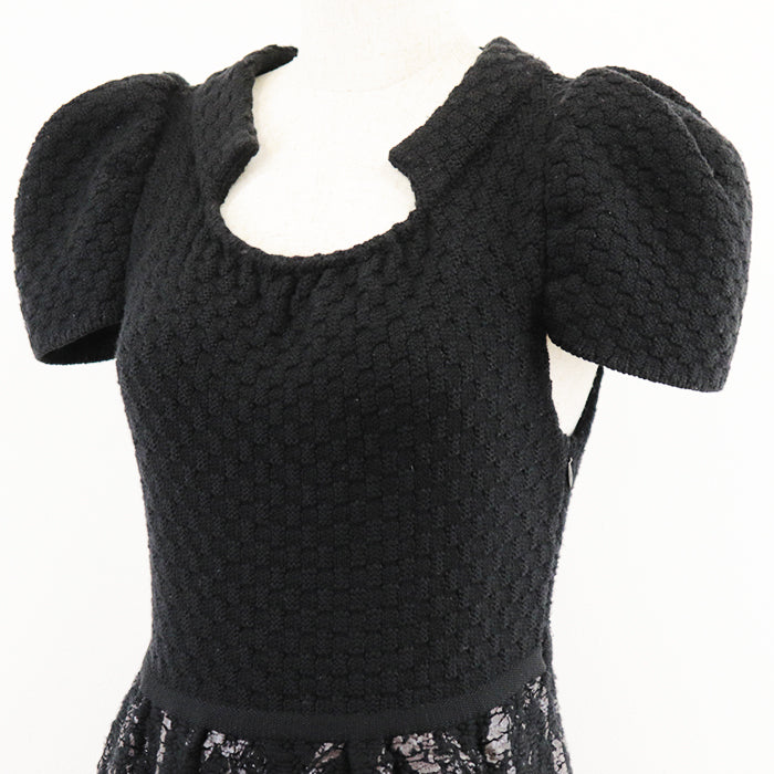 CHANEL one piece 100% wool black Women 36 Used Authentic