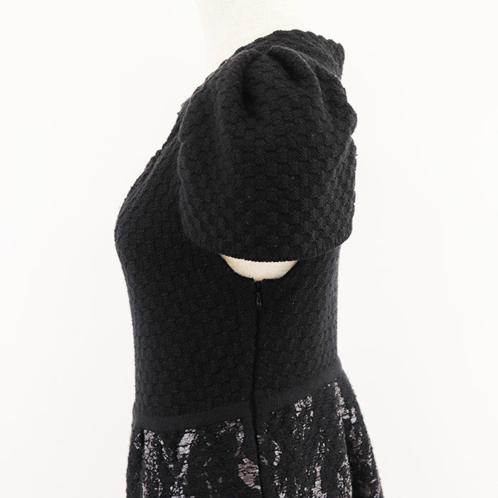 CHANEL one piece 100% wool black Women 36 Used Authentic