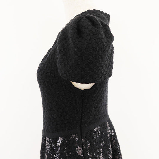 CHANEL one piece 100% wool black Women 36 Used Authentic