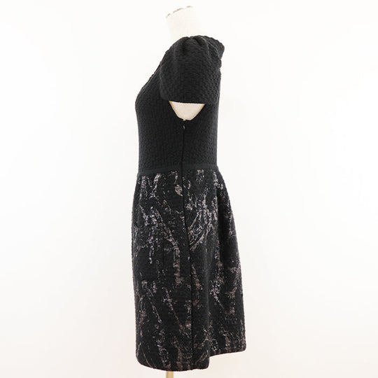 CHANEL one piece 100% wool black Women 36 Used Authentic