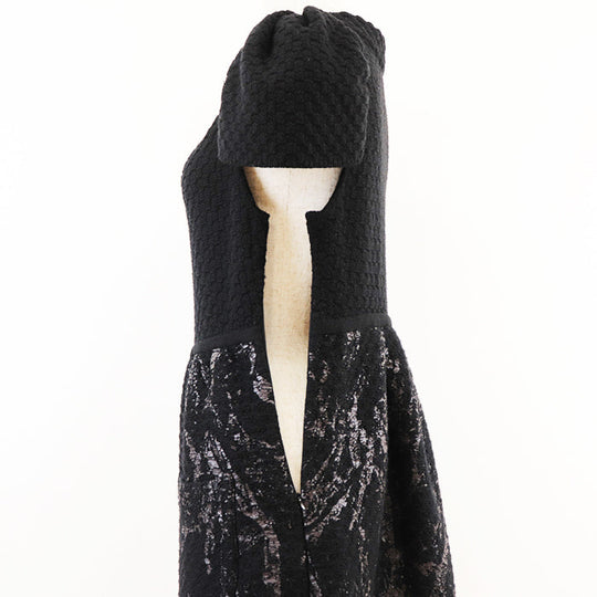 CHANEL one piece 100% wool black Women 36 Used Authentic