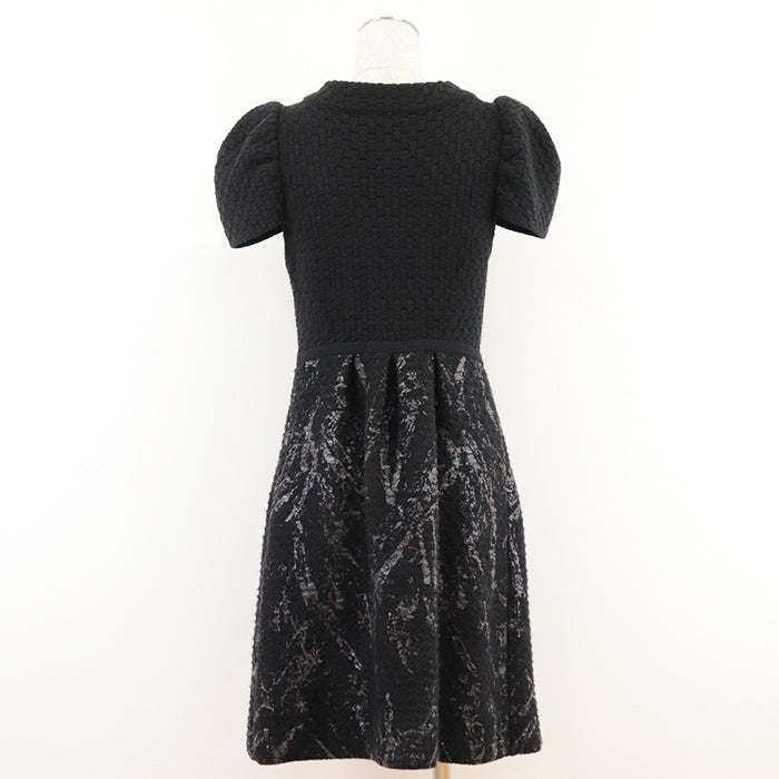 CHANEL one piece 100% wool black Women 36 Used Authentic
