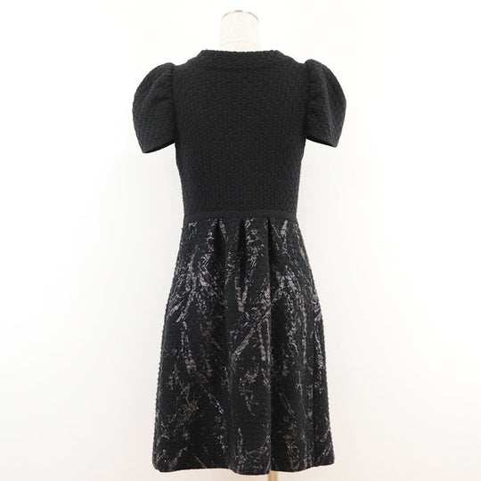 CHANEL one piece 100% wool black Women 36 Used Authentic