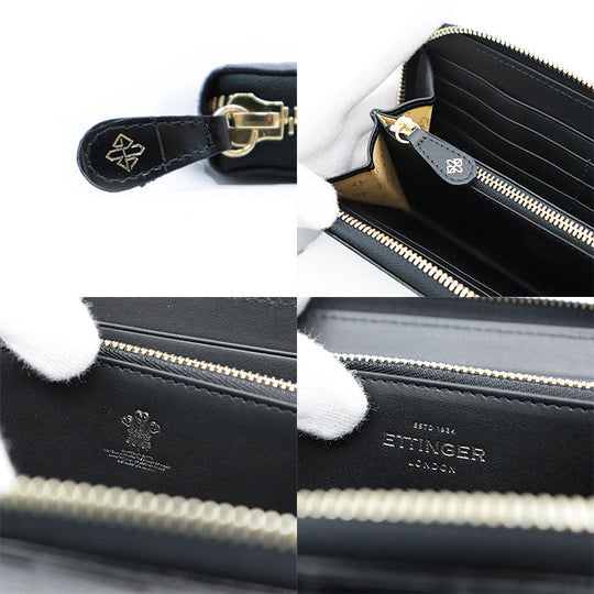 Ettinger Long Wallet Purse leather black