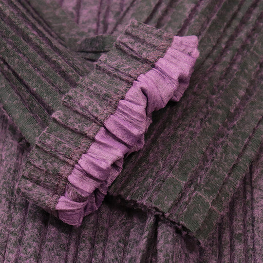 PLEATS PLEASE Stainless collar coat [Outer material] 100% polyester purple PP13-JA642 Women 4 Used Authentic