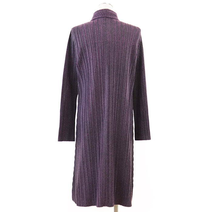 PLEATS PLEASE Stainless collar coat [Outer material] 100% polyester purple PP13-JA642 Women 4 Used Authentic