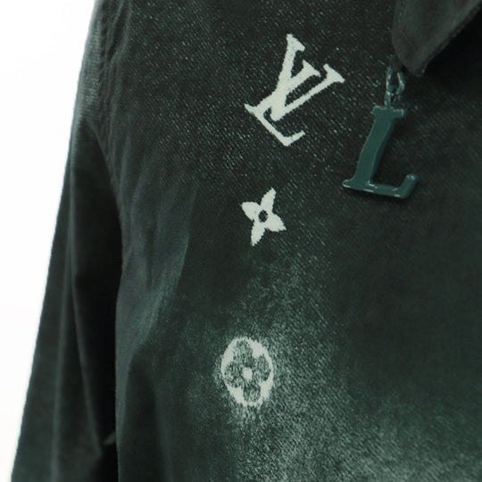 LOUIS VUITTON Long sleeve shirt cotton Green white M