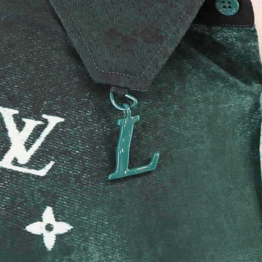 LOUIS VUITTON Long sleeve shirt cotton Green white M