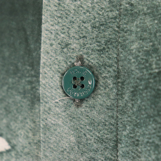 LOUIS VUITTON Long sleeve shirt cotton Green white M
