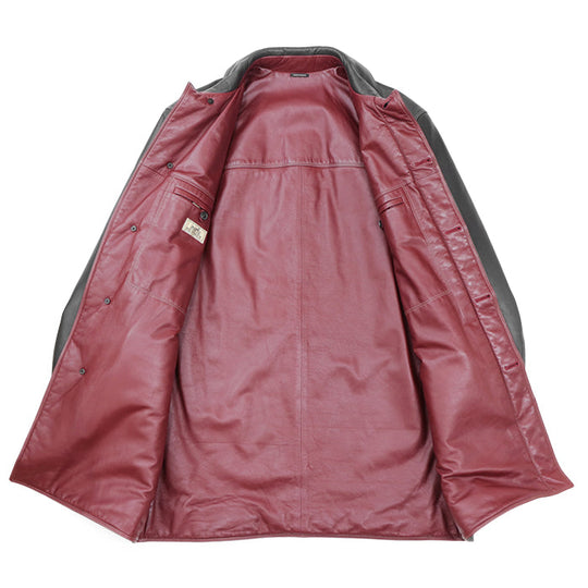HERMES coat Sheepskin %, Cowhide %, [Lining] 100% Rayon, [Filling] 100% Polyester Brown, Red mens 48 Used Authentic