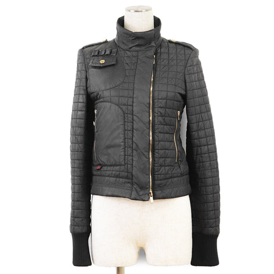 GUCCI Other outerwear 98% nylon, 2% polyurethane [Rib] 100% cotton [Leather part] Cowhide leather black 200402 ZS096 Women 38 Used Authentic