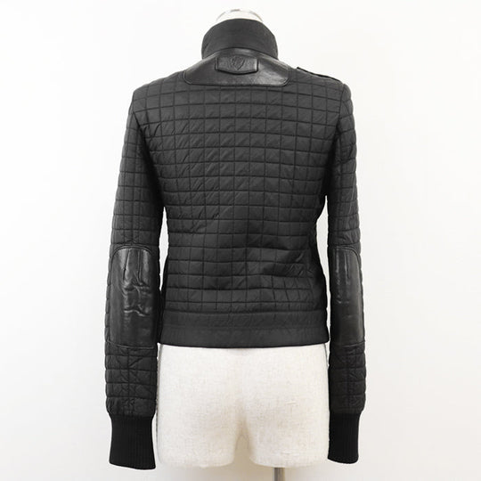 GUCCI Other outerwear 98% nylon, 2% polyurethane [Rib] 100% cotton [Leather part] Cowhide leather black 200402 ZS096 Women 38 Used Authentic