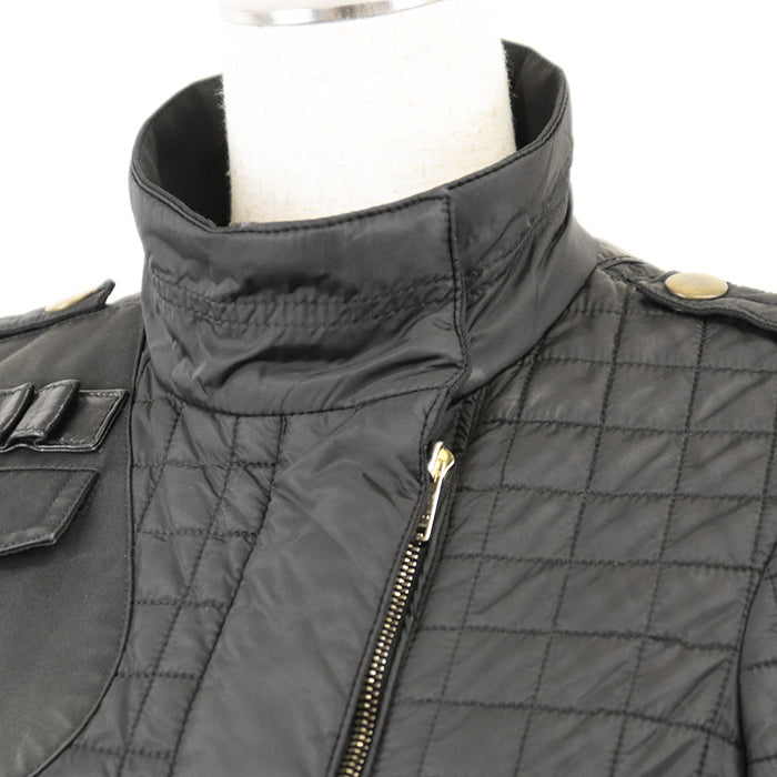 GUCCI Other outerwear 98% nylon, 2% polyurethane [Rib] 100% cotton [Leather part] Cowhide leather black 200402 ZS096 Women 38 Used Authentic