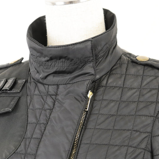 GUCCI Other outerwear 98% nylon, 2% polyurethane [Rib] 100% cotton [Leather part] Cowhide leather black 200402 ZS096 Women 38 Used Authentic