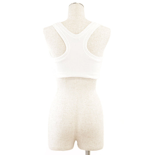 CHANEL Tank top [Outer material] 82% cotton, 18% polyester [Lining] 84% polyamide, 16% elastane White gold Women 36 Used Authentic