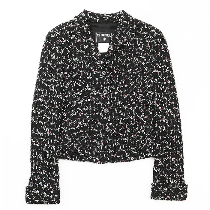CHANEL Other outerwear Outer material: 3% polyester [Outer material] 33% wool, 22% cotton [Lining] 96% silk, 4% spandex Black, Multicolor Women 36 Used Authentic
