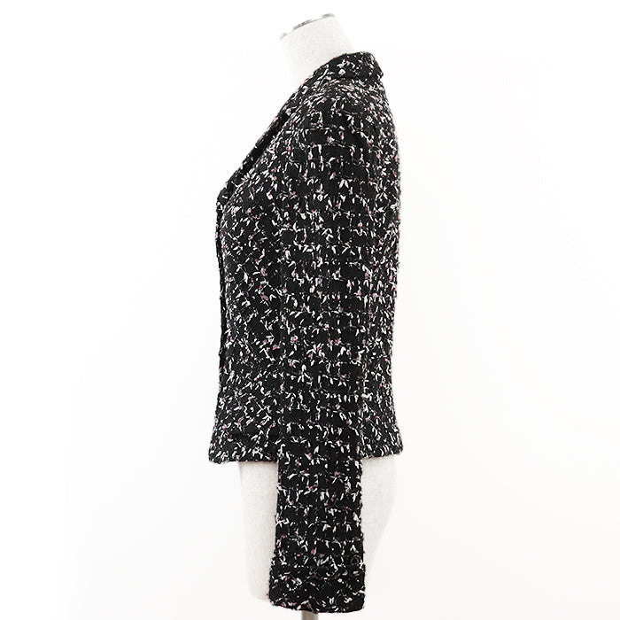 CHANEL Other outerwear Outer material: 3% polyester [Outer material] 33% wool, 22% cotton [Lining] 96% silk, 4% spandex Black, Multicolor Women 36 Used Authentic