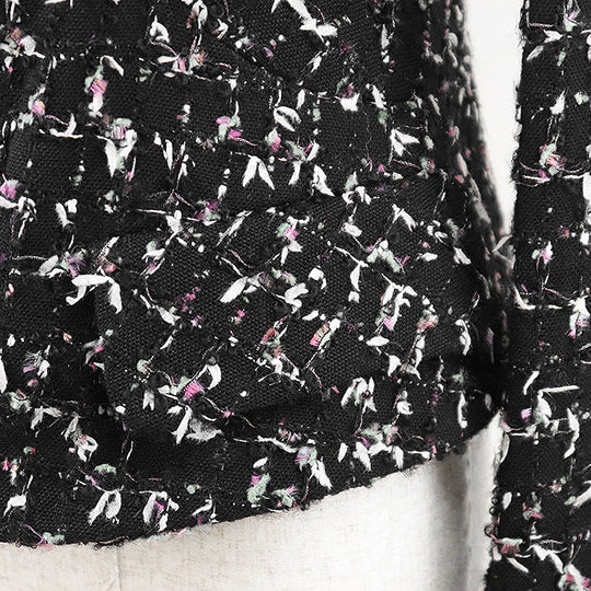 CHANEL Other outerwear Outer material: 3% polyester [Outer material] 33% wool, 22% cotton [Lining] 96% silk, 4% spandex Black, Multicolor Women 36 Used Authentic