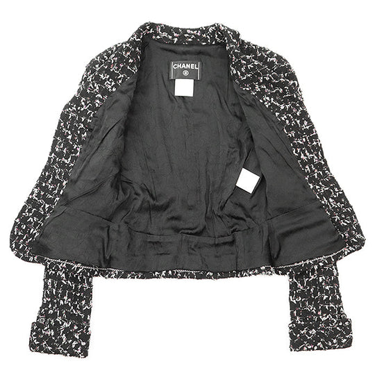 CHANEL Other outerwear Outer material: 3% polyester [Outer material] 33% wool, 22% cotton [Lining] 96% silk, 4% spandex Black, Multicolor Women 36 Used Authentic