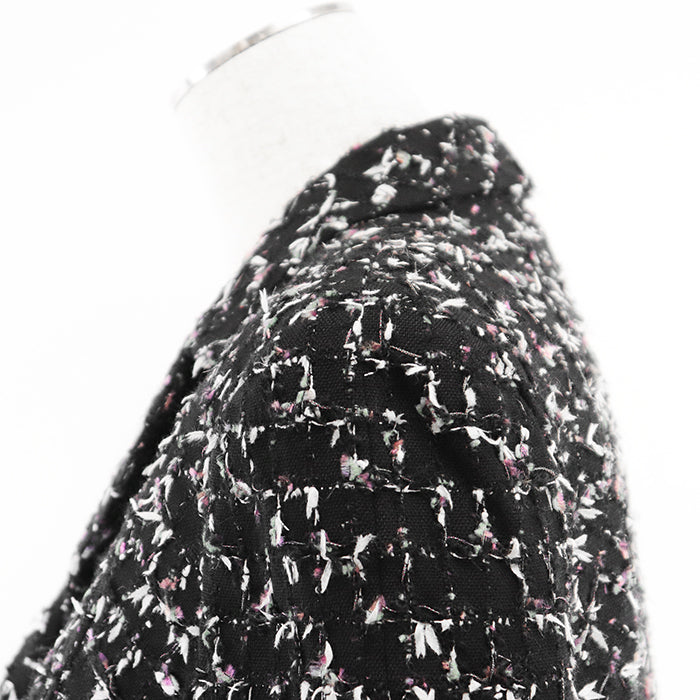 CHANEL Other outerwear Outer material: 3% polyester [Outer material] 33% wool, 22% cotton [Lining] 96% silk, 4% spandex Black, Multicolor Women 36 Used Authentic