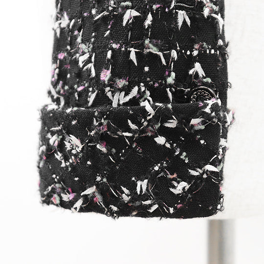 CHANEL Other outerwear Outer material: 3% polyester [Outer material] 33% wool, 22% cotton [Lining] 96% silk, 4% spandex Black, Multicolor Women 36 Used Authentic