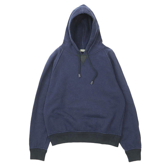 Berluti Hoodie 93% cotton, 7% cashmere [Rib] 100% cotton [Leather part] 100% cowhide Navy mens S Used Authentic