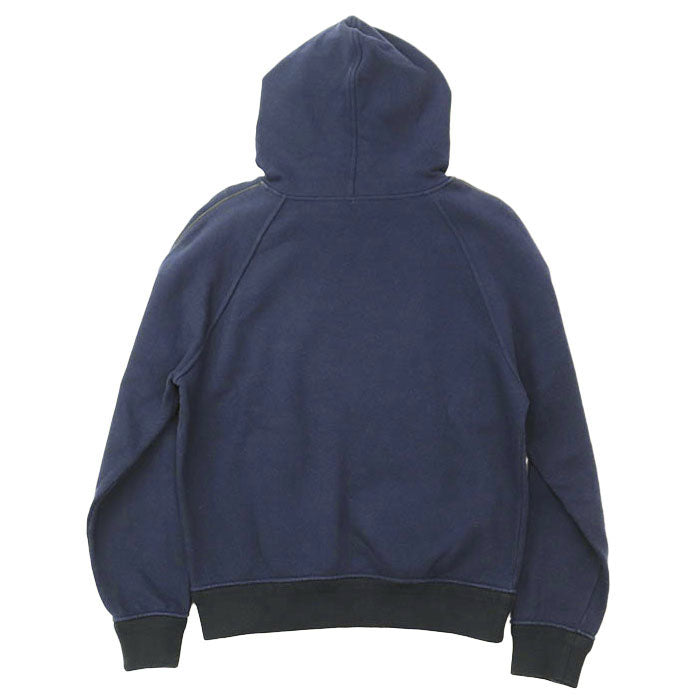 Berluti Hoodie 93% cotton, 7% cashmere [Rib] 100% cotton [Leather part] 100% cowhide Navy mens S Used Authentic