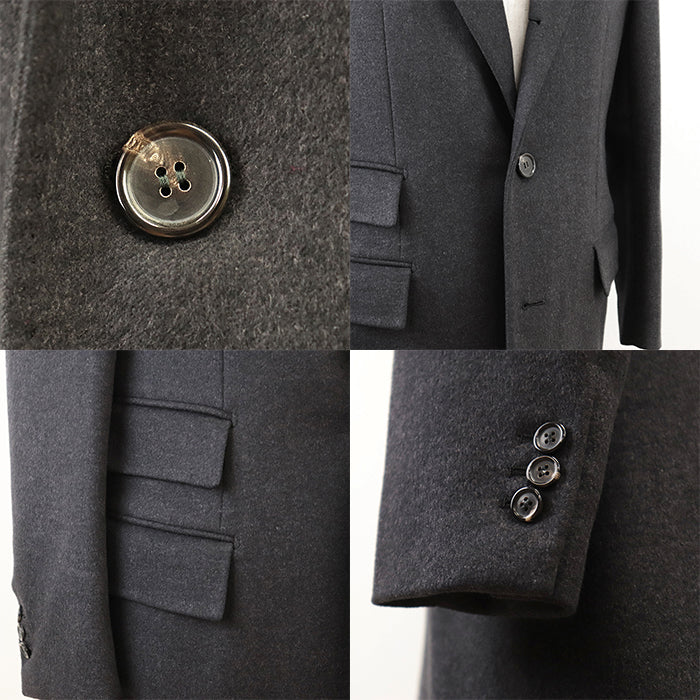 Brioni coat wool charcoal mens 48R (170/96A) Used Authentic