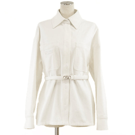 FENDI Other outerwear [Outer material] 98% cotton, 2% polyurethane white Women 40 Used Authentic