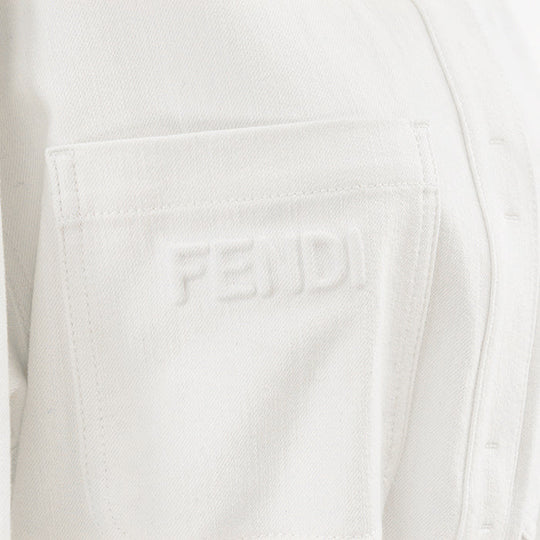 FENDI Other outerwear [Outer material] 98% cotton, 2% polyurethane white Women 40 Used Authentic