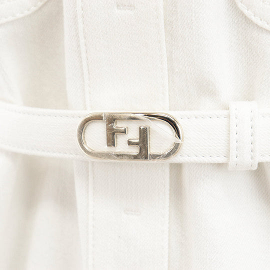 FENDI Other outerwear [Outer material] 98% cotton, 2% polyurethane white Women 40 Used Authentic