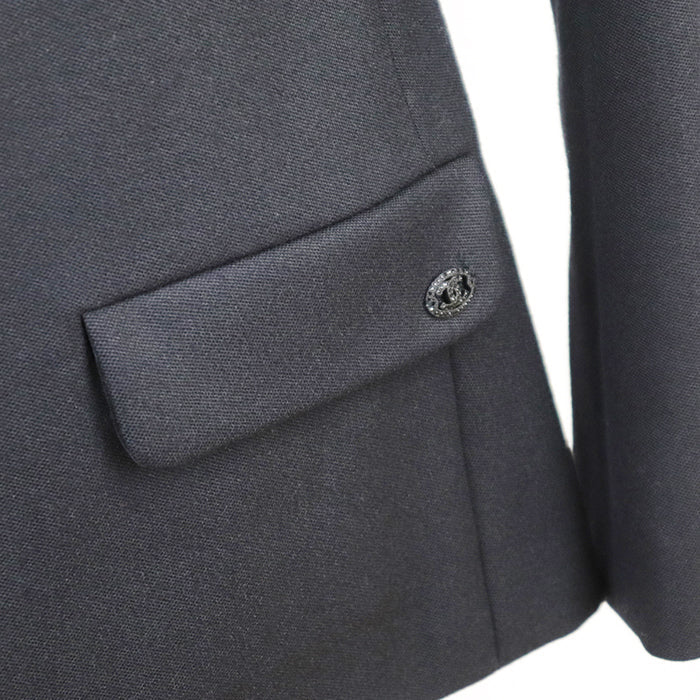 CHANEL Other outerwear [Outer material] 100% wool [Lining] 100% silk Dark Navy, Black P59363 Women 34 Used Authentic