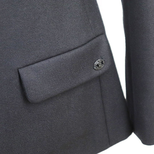 CHANEL Other outerwear [Outer material] 100% wool [Lining] 100% silk Dark Navy, Black P59363 Women 34 Used Authentic