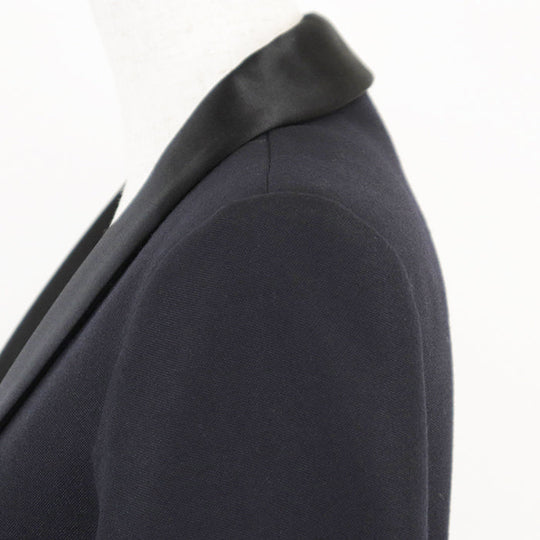 CHANEL Other outerwear [Outer material] 100% wool [Lining] 100% silk Dark Navy, Black P59363 Women 34 Used Authentic