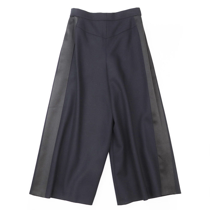 CHANEL Pants [Outer material] 100% wool [Lining] 100% silk Dark Navy, Black P59405 Women 38 Used Authentic