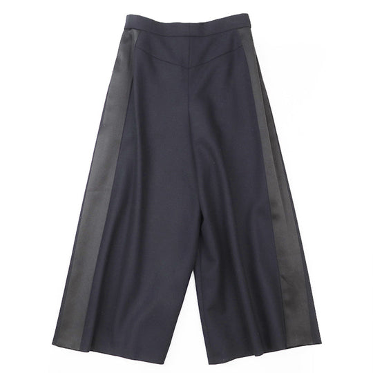 CHANEL Pants [Outer material] 100% wool [Lining] 100% silk Dark Navy, Black P59405 Women 38 Used Authentic